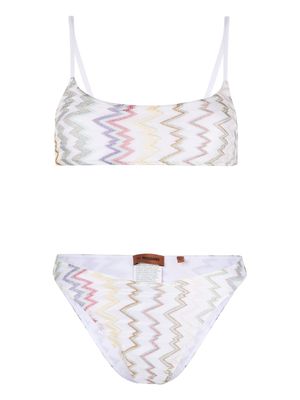 Missoni zigzag-motif bikini - White