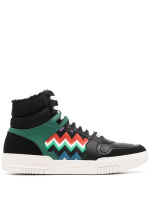 Missoni zigzag-pattern high-top sneakers - Black