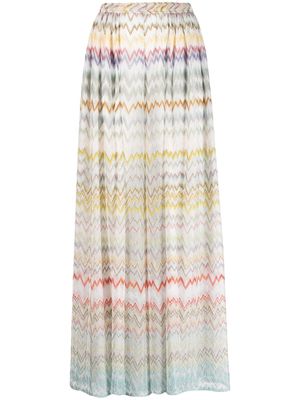 Missoni zigzag pattern loose-fit trousers - White