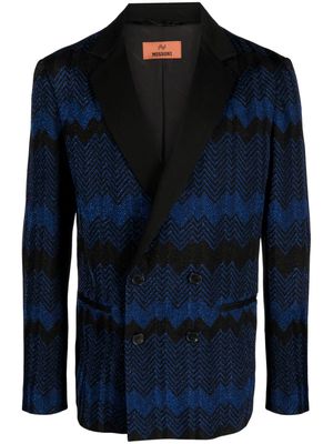 Missoni zigzag-pattern lurex blazer - Black