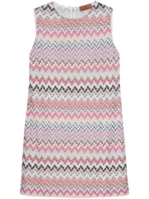 Missoni zigzag-pattern mini dress - Pink