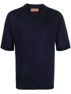 Missoni zigzag-pattern short-sleeved T-shirt - Black