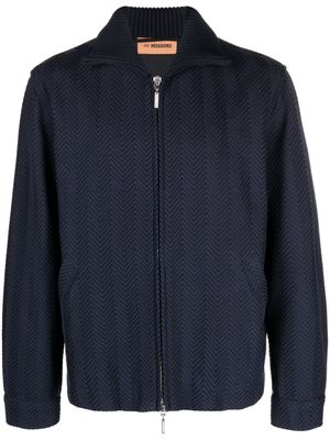 Missoni zigzag pattern zipped jacket - Blue