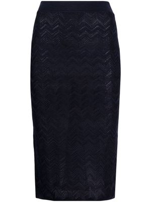 Missoni zigzag pencil skirt - Blue