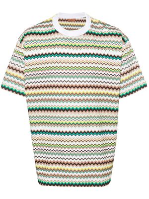 Missoni zigzag-print cotton T-shirt - Green