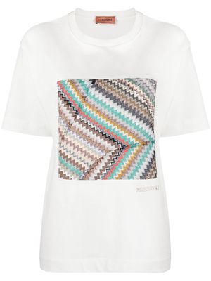 Missoni zigzag-print cotton T-shirt - White