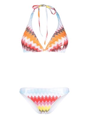 Missoni Zigzag-print triangle-cup bikini - Orange