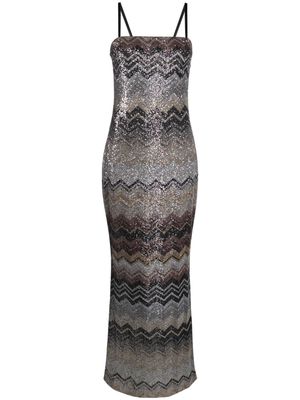 Missoni zigzag sequin-embellished maxi dress - Black