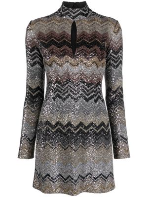 Missoni zigzag sequin-embellished minidress - Black