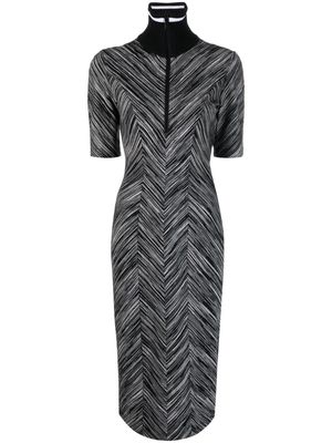 Missoni zigzag short-sleeve midi dress - Black