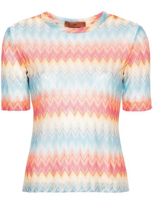 Missoni zigzag short-sleeve T-shirt - Red