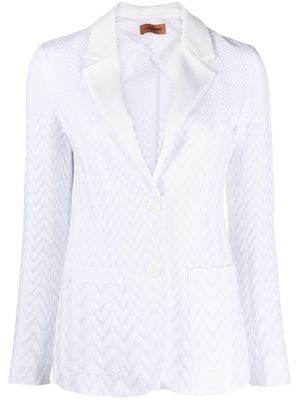 Missoni zigzag single-breasted blazer - White