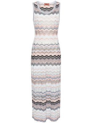 Missoni zigzag sleeveless maxi dress - Neutrals