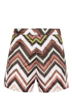 Missoni zigzag swim trunks - Brown