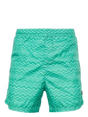 Missoni zigzag swim trunks - Green