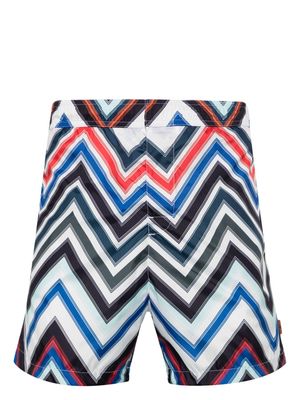 Missoni zigzag swim trunks - White