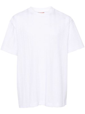 Missoni zigzag-weave knitted T-shirt - White