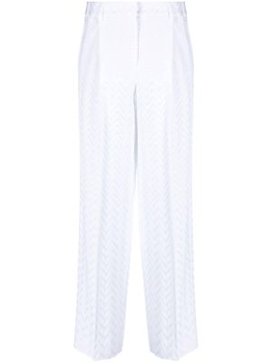 Missoni zigzag wide-leg trousers - White