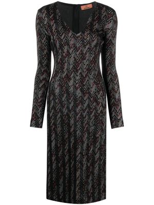 Missoni zigzag wool-blend midi dress - Black