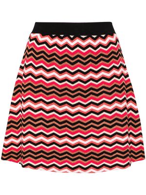Missoni zigzag-woven A-line miniskirt - Pink