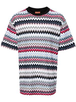 Missoni zigzag-woven cotton T-shirt - Red