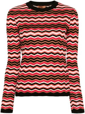 Missoni zigzag-woven crew-neck jumper - Black