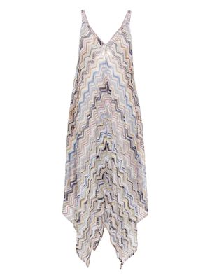 Missoni zigzag-woven crochet maxi dress - White