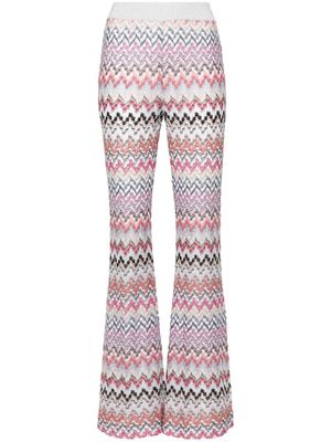 Missoni zigzag-woven flared trousers - Pink