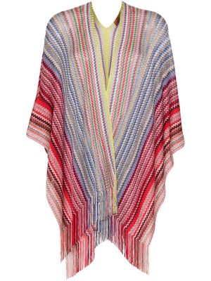 Missoni zigzag-woven fringed cardigan - Green