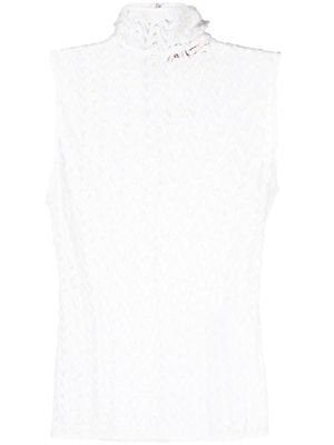 Missoni zigzag-woven high-neck top - White