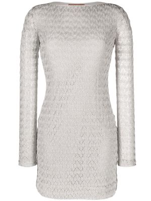 Missoni zigzag woven minidress - Grey