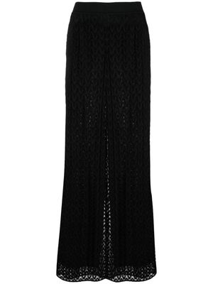 Missoni zigzag-woven palazzo trousers - Black