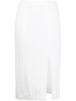 Missoni zigzag woven skirt - White