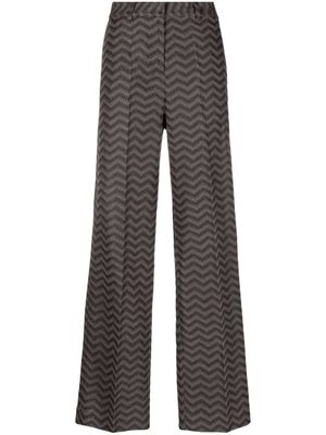 Missoni zigzag-woven straight-leg trousers - Black