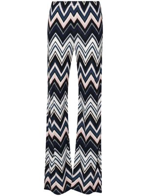 Missoni zigzag-woven straight-leg trousers - Blue
