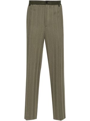 Missoni zigzag-woven trousers - Green