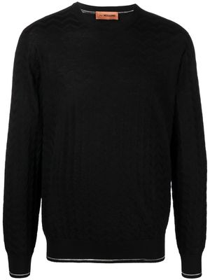 Missoni zigzag-woven wool jumper - Black