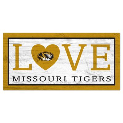 Missouri Tigers 6'' x 12'' Team Love Sign