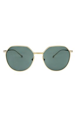 MITA SUSTAINABLE EYEWEAR 53mm Round Sunglasses in Gold/Matte Gold