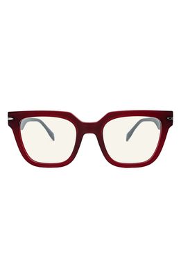 MITA SUSTAINABLE EYEWEAR 54mm Square Optical Glasses in Matte Dark Red/Matte Black