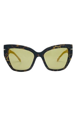 MITA SUSTAINABLE EYEWEAR 56mm Gradient Cat Eye Sunglasses in Matte Demi/Mt Cl Yellow