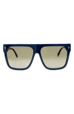 MITA SUSTAINABLE EYEWEAR 59mm Square Sunglasses in Shiny Blue/Shiny Demi