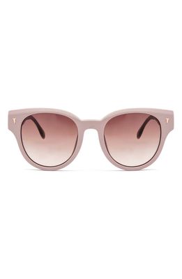MITA SUSTAINABLE EYEWEAR Brickell 50mm Round Sunglasses in Matte Blush /Gradient Brown