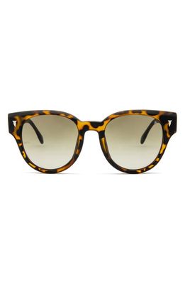 MITA SUSTAINABLE EYEWEAR Brickell 50mm Round Sunglasses in Matte Tort /Gradient Green