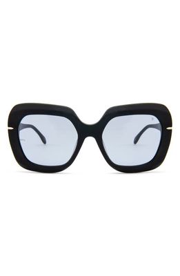 MITA SUSTAINABLE EYEWEAR Mare 56mm Square Sunglasses in Matte Black /Smoke