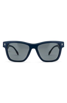 MITA SUSTAINABLE EYEWEAR The Wave 50mm Square Sunglasses in Matte Dk. Blue/Smoke