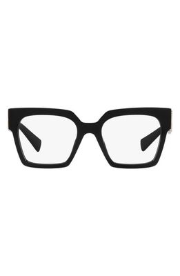 Miu Miu 52mm Square Optical Glasses in Black