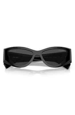 Miu Miu 54mm Angular Cat Eye Sunglasses in Black