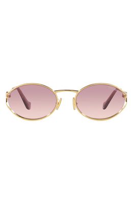 Miu Miu 54mm Gradient Oval Sunglasses in Gold