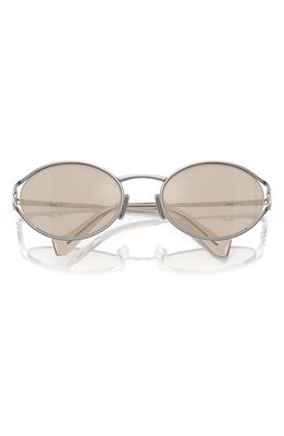 Miu Miu 54mm Oval Sunglasses in Silver